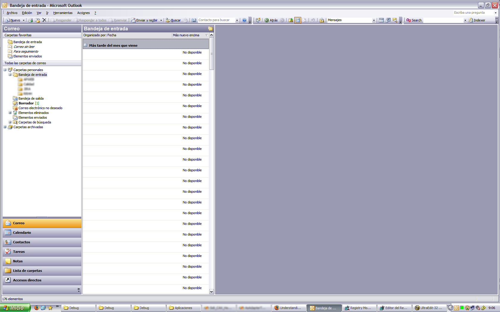 Outlook, leyendo tu correo del mes que viene