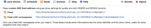 Feeds RSS de torrents